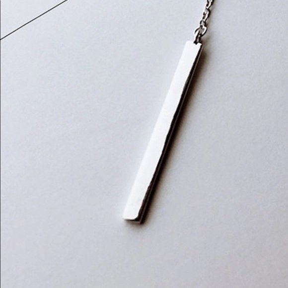 🐣 (925) OPEN CIRLCE BAR LARIAT NECKLACE - Picture 4 of 6